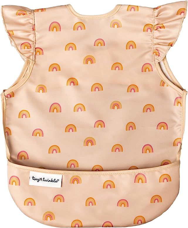 Amazon.com: Tiny Twinkle Mess Proof Baby Bib - Waterproof Baby Apron - Machine Washable - PVC, BP... | Amazon (US)