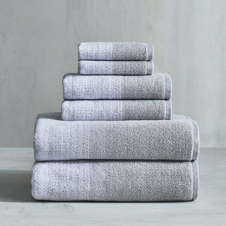 Soft Silver Heathered 6PC Towel Set, Better Homes & Gardens Signature Soft Collection - Walmart.c... | Walmart (US)