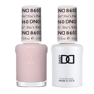 DND - Gel & Lacquer - She's White? She's Pink? - #860 - Nude Gel & Lacquer Polish - DND-DUO860 - ... | Beyond Polish