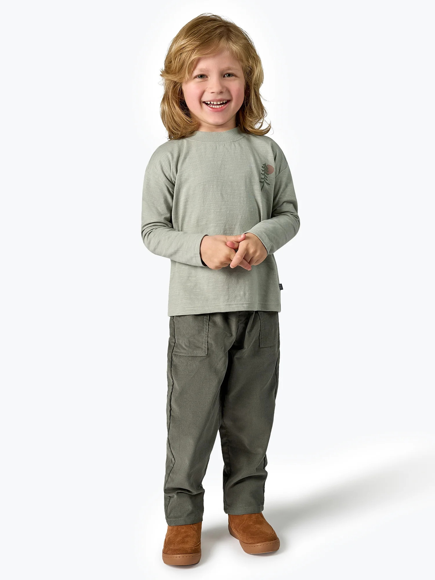 Modern Moments by Gerber Toddler Boy Graphic Tee and Pant Outfit Set, Sizes 12M-5T | Walmart (US)