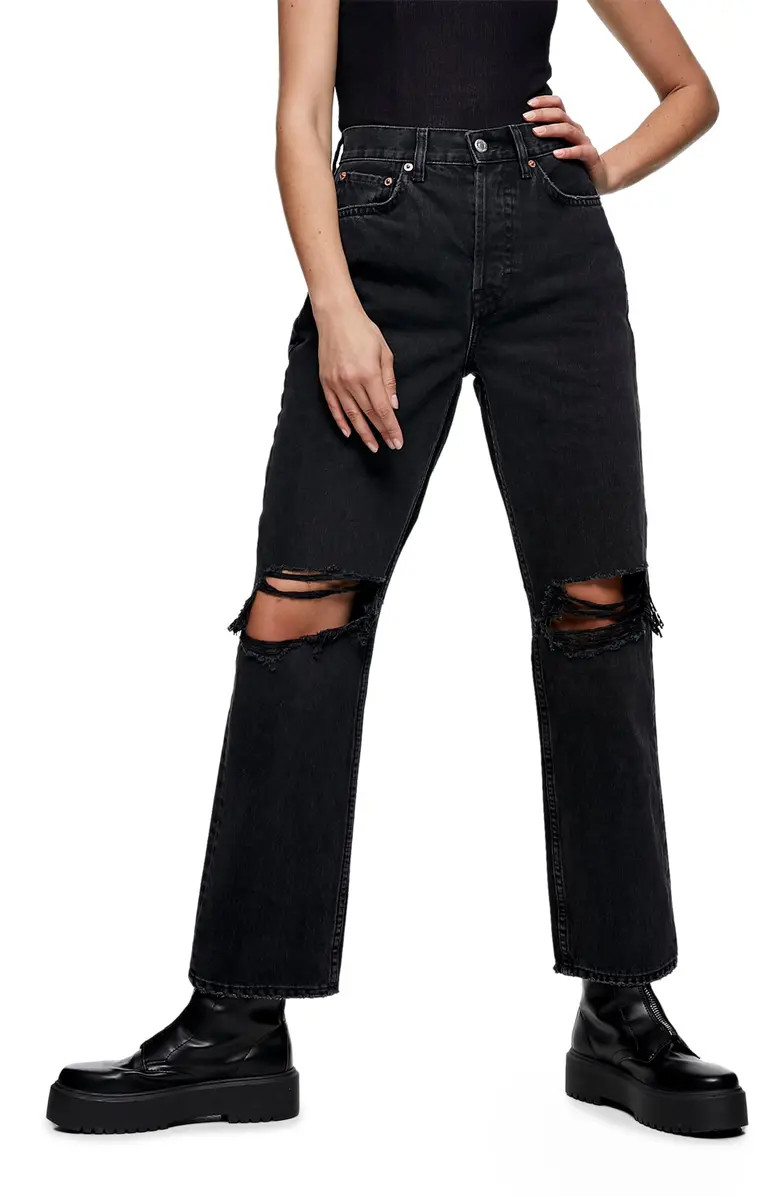 Double Ripped Knee Dad Jeans | Nordstrom