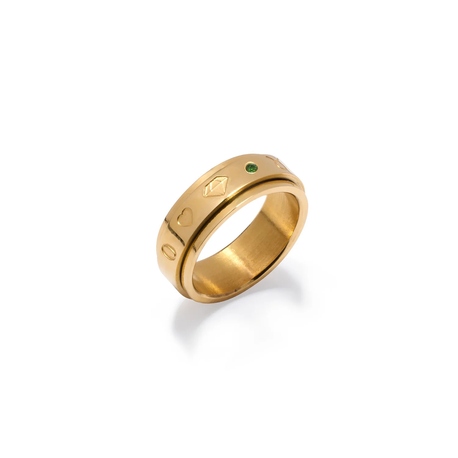 Custom Stamped Fidget Ring (Gold) | Abbott Lyon