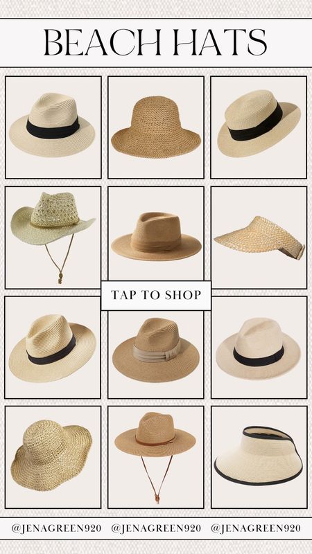 Beach Hats | Straw Hat | Boater Hats 

#LTKunder100 #LTKunder50 #LTKtravel
