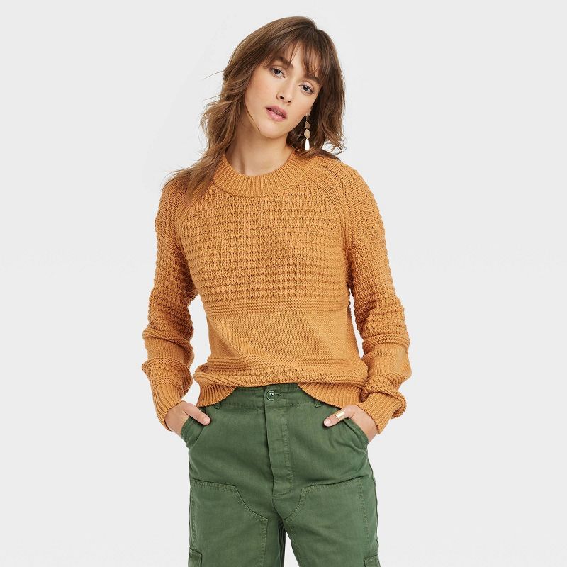 Women&#39;s Crewneck Pullover Sweater - Universal Thread&#8482; Yellow XXL | Target