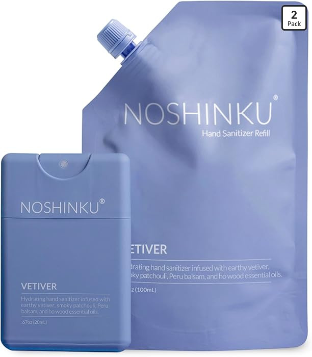 Noshinku Pocket Hand Sanitizer Refill Kit (Vetiver) | Amazon (US)