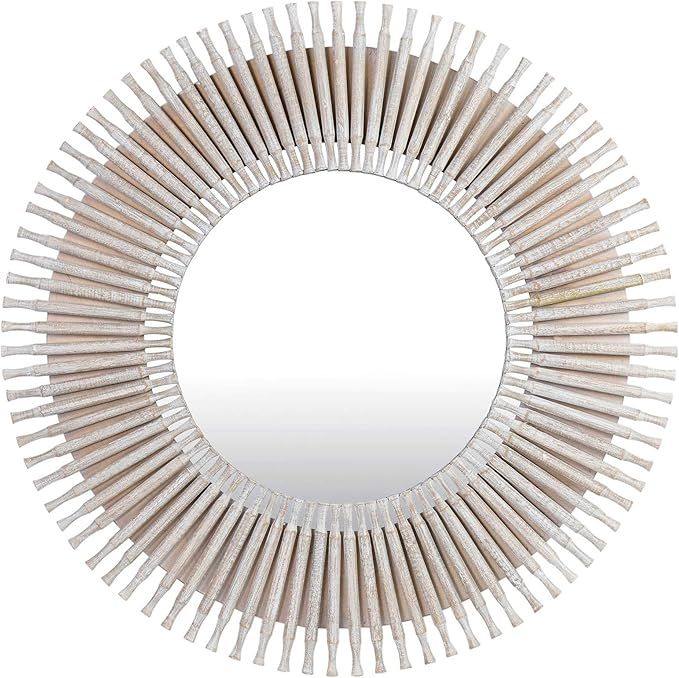 East at Main Circular 47" Mirror for Wall Decor - 1.8” d x 47.24” WXD Large Wooden Round Deco... | Amazon (US)