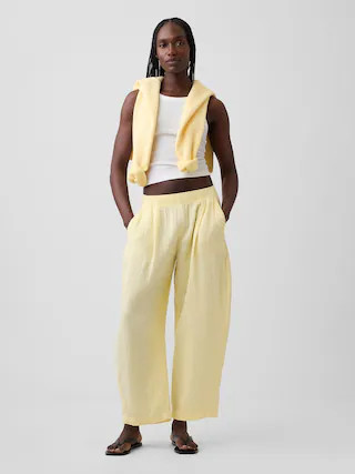 Cotton Gauze Easy Barrel Pants | Gap (US)