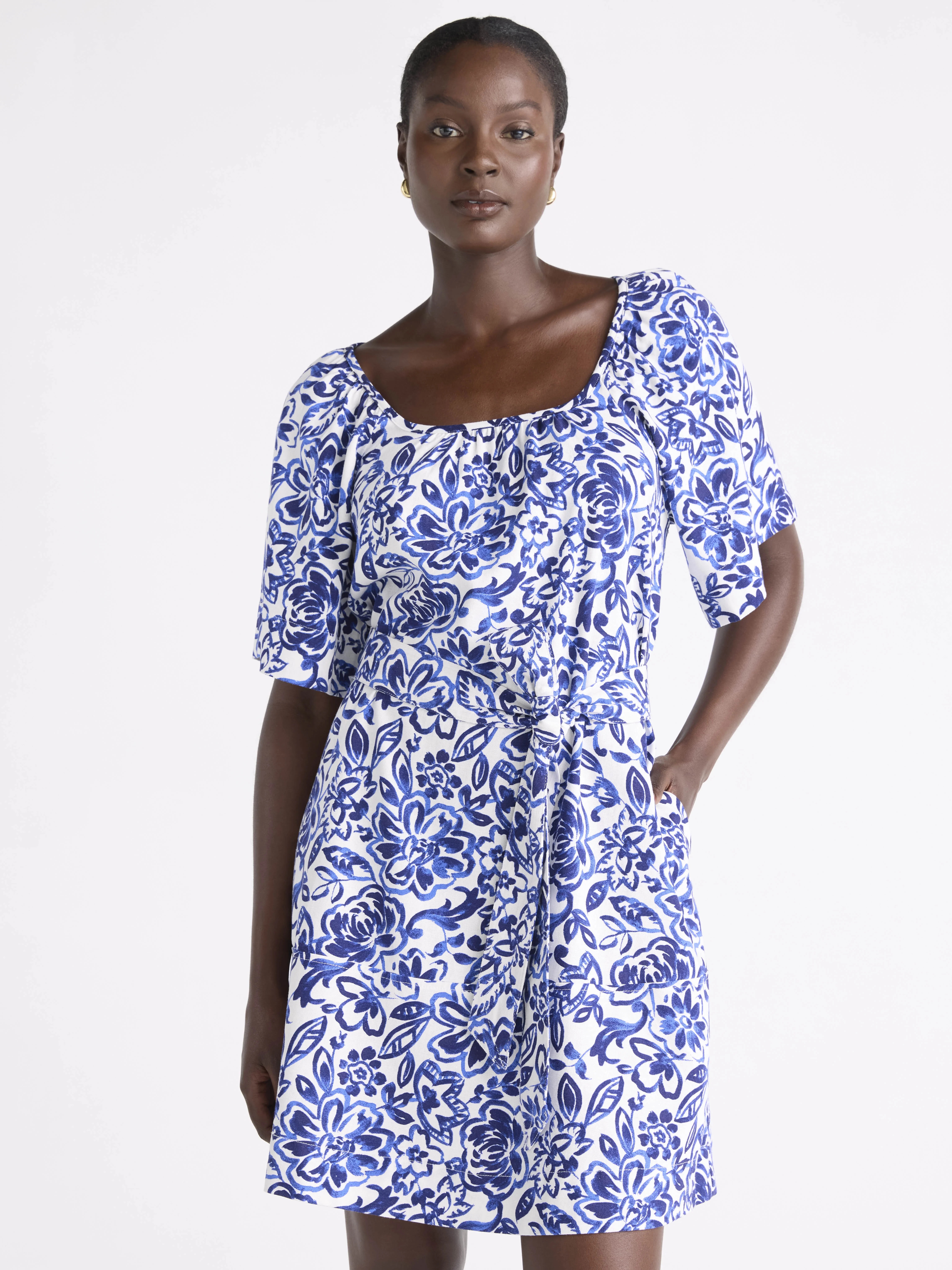 Free Assembly Women's Square Neck Mini Dress, Sizes XS-2XL | Walmart (US)