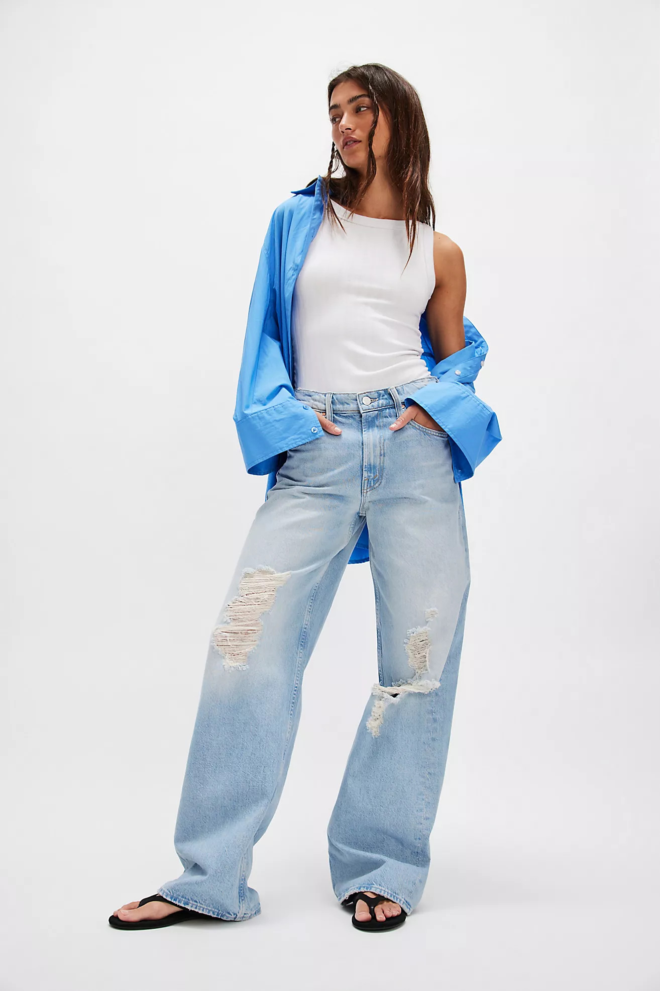 MOTHER The Spinner Zip Sneak Jeans | Free People (Global - UK&FR Excluded)