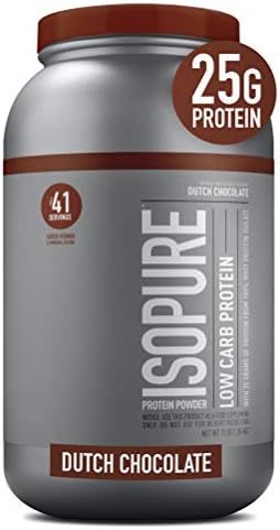 Isopure Low Carb, Vitamin C and Zinc for Immune Support, 25g Protein, Keto Friendly Protein Powde... | Amazon (US)