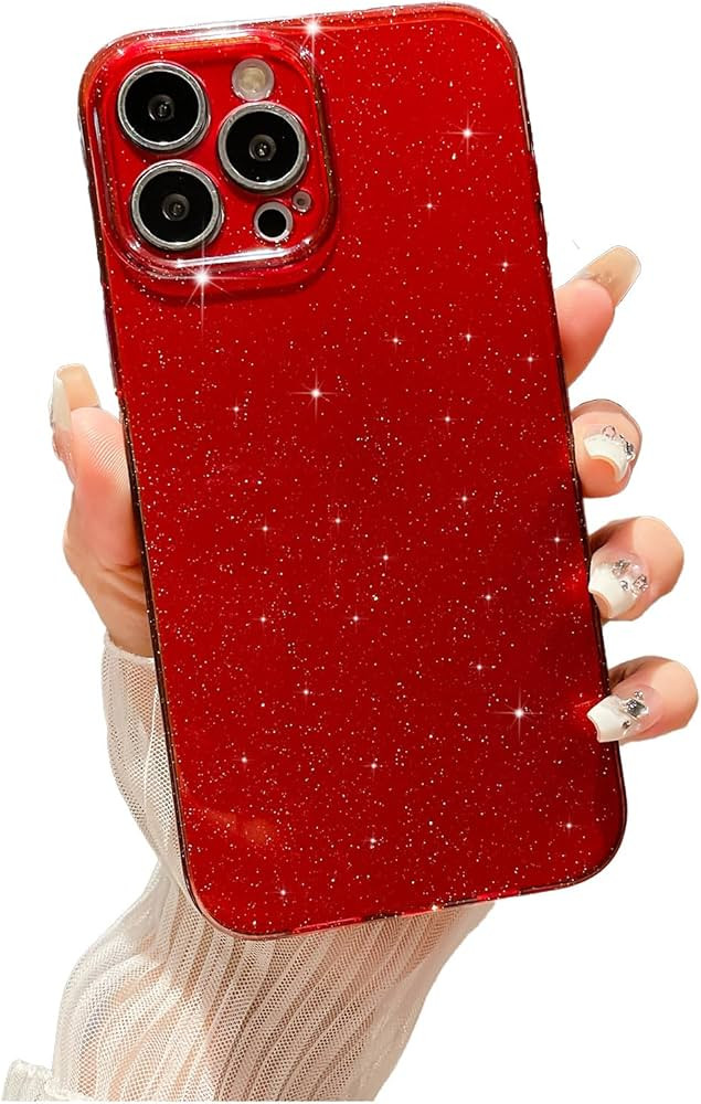 Glitter Bling Compatible with iPhone 14 Pro Case (6.1 inch) - Cute Sparkly Protective Case for Wo... | Amazon (US)