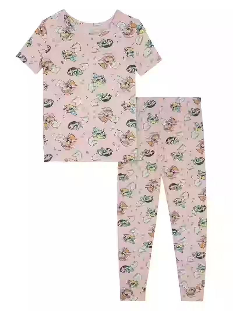 Character Toddler Viscose Unisex 2-Piece Pajama Set, Sizes 12M-5T | Walmart (US)