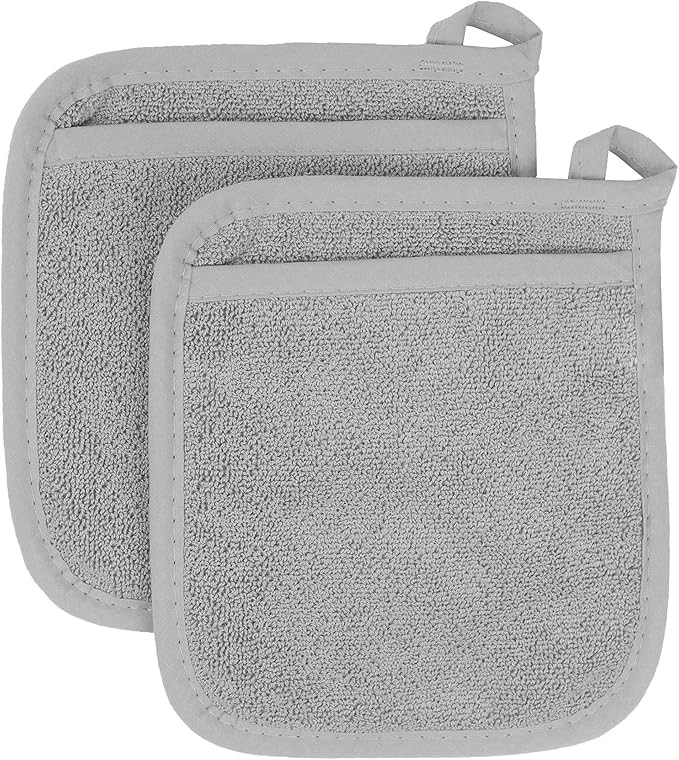 Ritz Premium Terry Pot Holders & Hot Pads with Pocket (2-Pack), 8.5"x7.75", High Heat Resistance,... | Amazon (US)