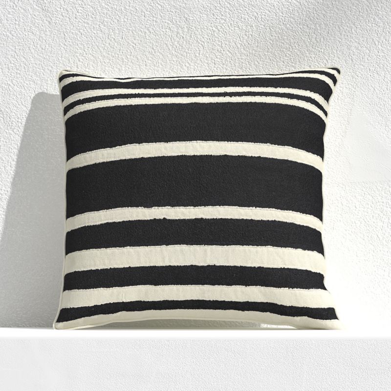 Mohave Wide Stripe Outdoor Pillow + Reviews | Crate and Barrel | Crate & Barrel