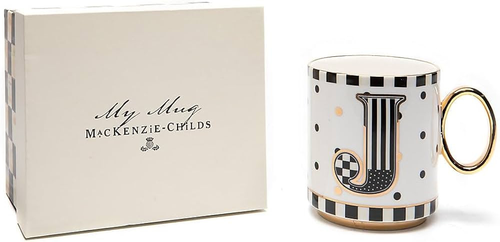 MACKENZIE-CHILDS My Mug, Decorative Ceramic Coffee Mug with Handle, J | Amazon (US)