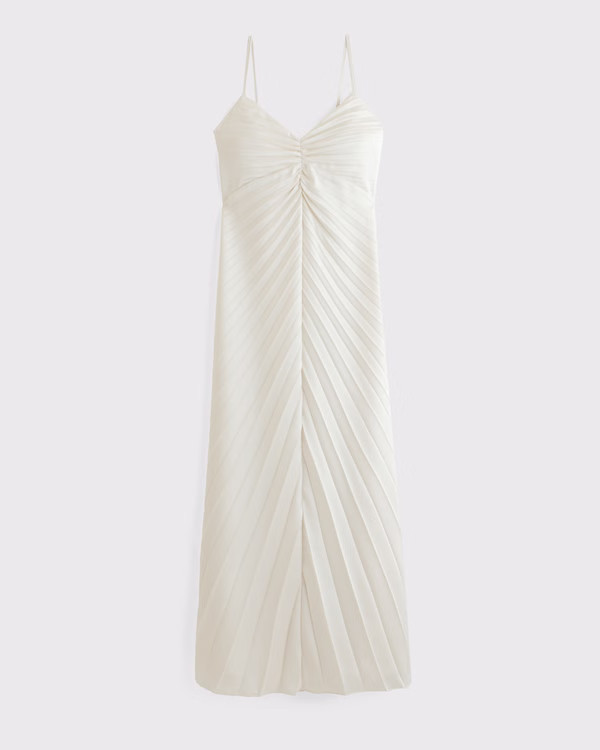 Women's The A&F Giselle Sunburst Pleated Maxi Dress | Women's Dresses & Jumpsuits | Abercrombie.c... | Abercrombie & Fitch (US)