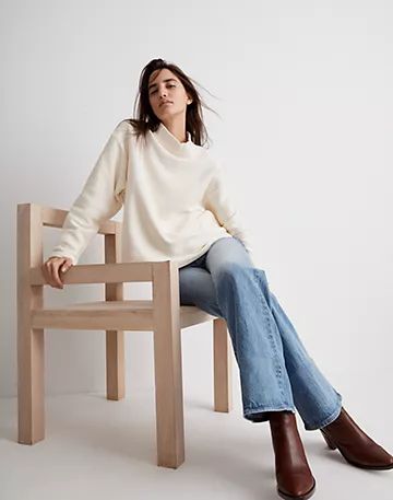 Funnelneck Drop-Shoulder Top | Madewell