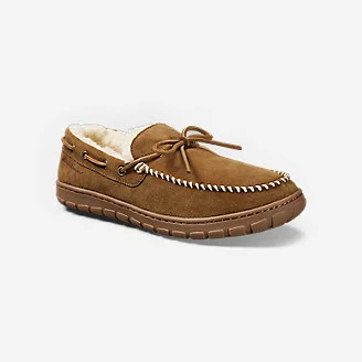 Men's Shearling-Lined Moccasin Slippers | Eddie Bauer, LLC