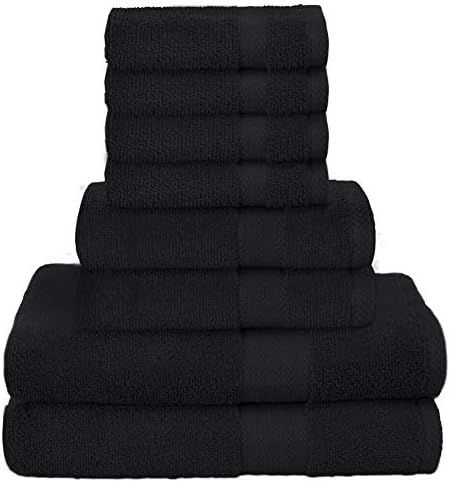 GLAMBURG Ultra Soft 8-Piece Towel Set - 100% Pure Ringspun Cotton, Contains 2 Oversized Bath Towe... | Amazon (US)