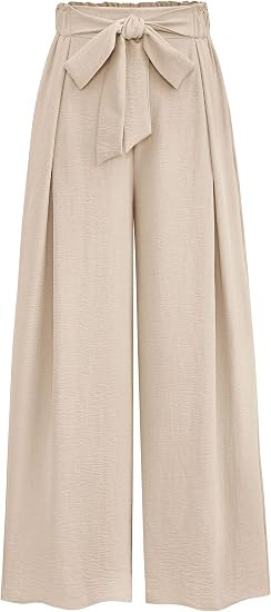 PRETTYGARDEN Women's Palazzo Wide Leg Work Dress Pants | Amazon (US)