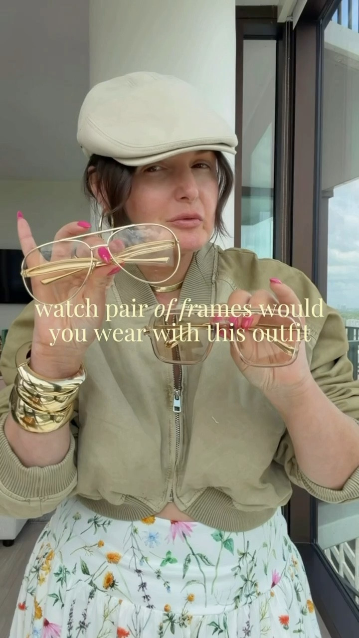 Which frames would you pair with this look for spring?!

#LTKSeasonal #LTKgrwm #LTKootd