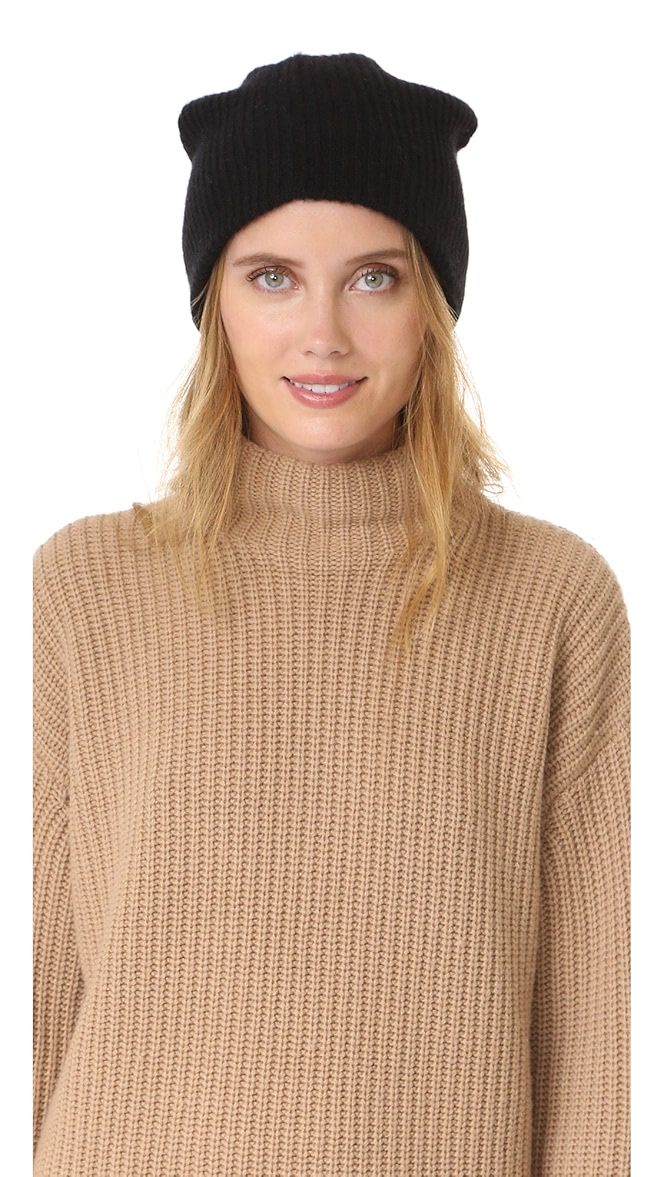 Cashmere Plush Rib Beanie | Shopbop