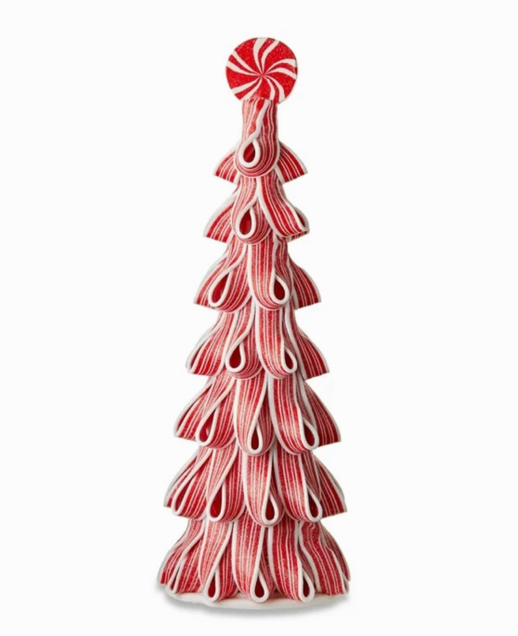 Red and white striped tabletop candy cane tree. Love this for a touch of holiday decor or adding to a dinner centerpiece display! 

#LTKHoliday #LTKHome #LTKSeasonal