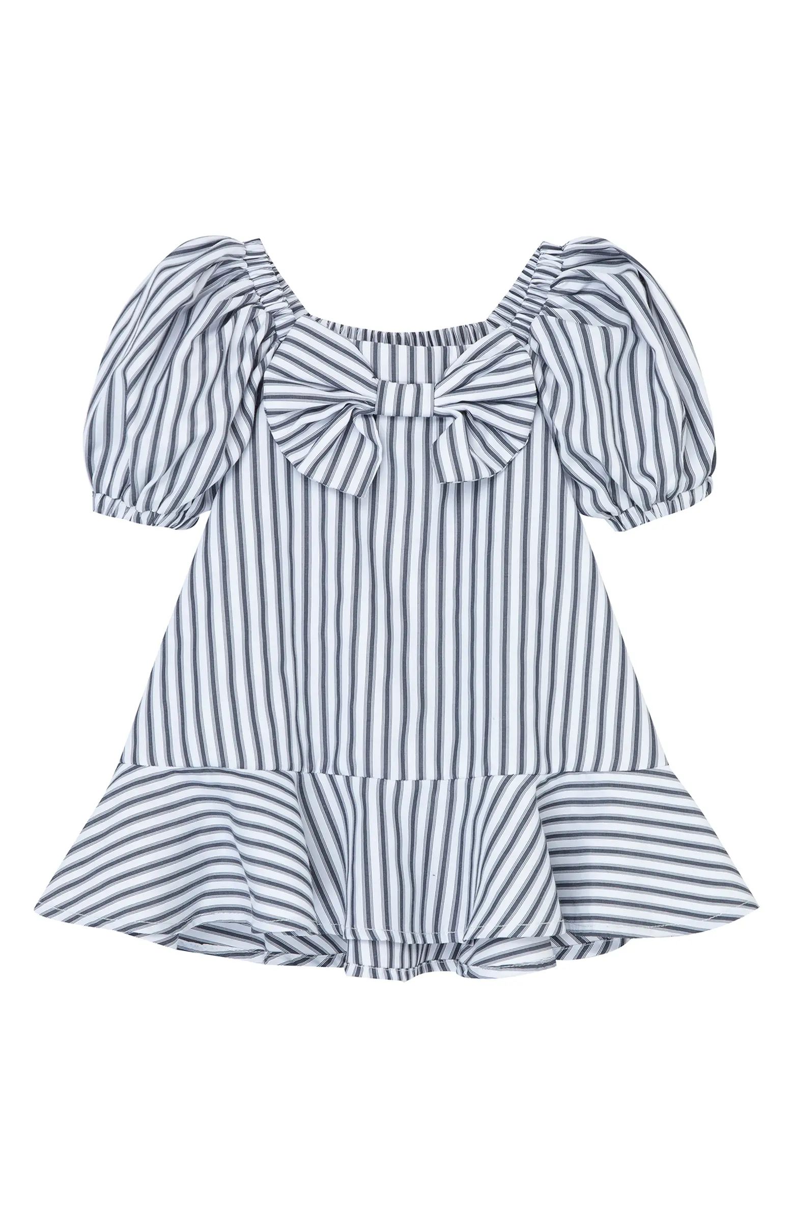 Stripe Puff Sleeve Dress | Nordstrom