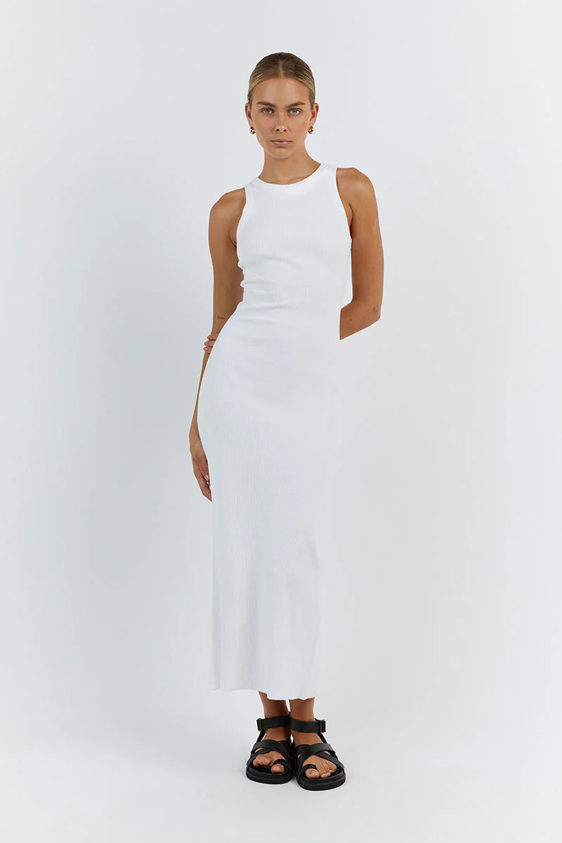 JENNA WHITE KNIT DRESS | DISSH