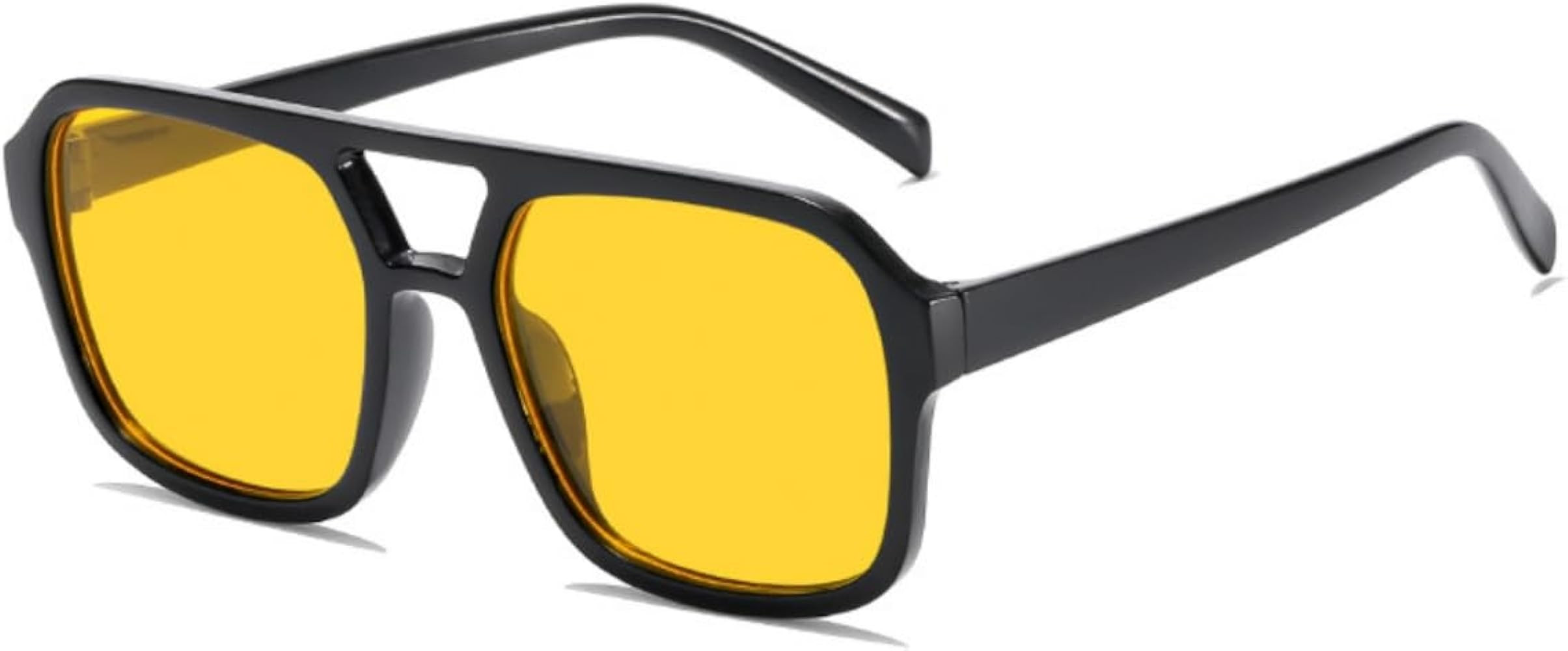 Retro 70s Square Aviator Sunglasses Women Men Vintage Rectangle Sunglasses Flat Frame Trendy Shad... | Amazon (US)