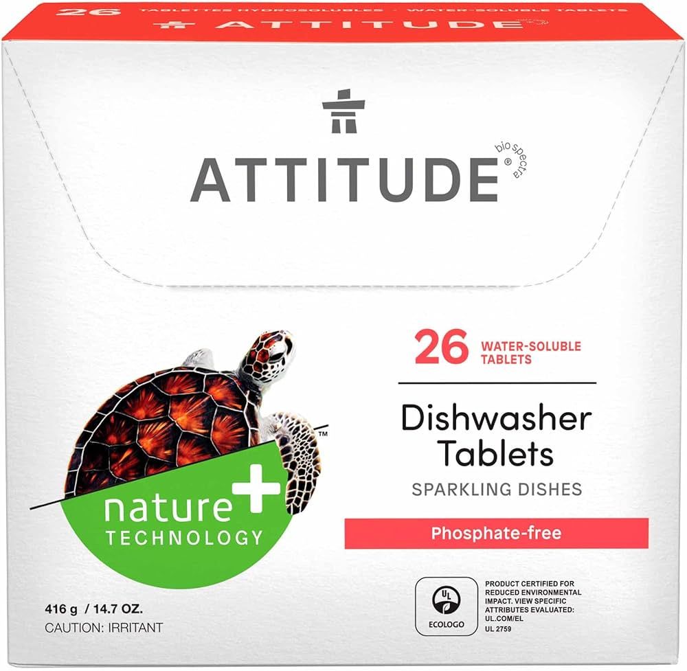 ATTITUDE Dishwasher Tablets, Water-Soluble, Anti-Limescale, Plant- and Mineral-Based Formula, Pho... | Amazon (CA)
