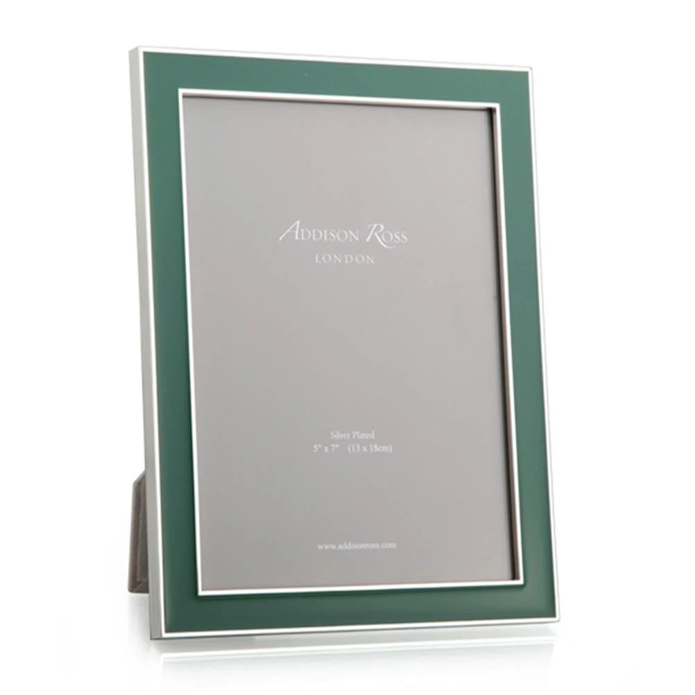 Silver Trim Fern Green Enamel Photo Frames - 4x6, 5x7 | Addison Ross | Addison Ross US