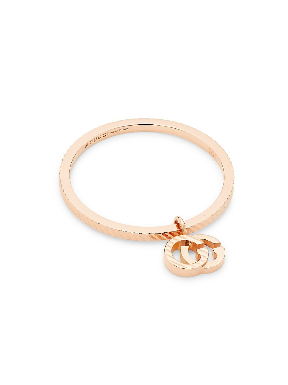 Running G 18K Rose Gold Charm Ring | Saks Fifth Avenue
