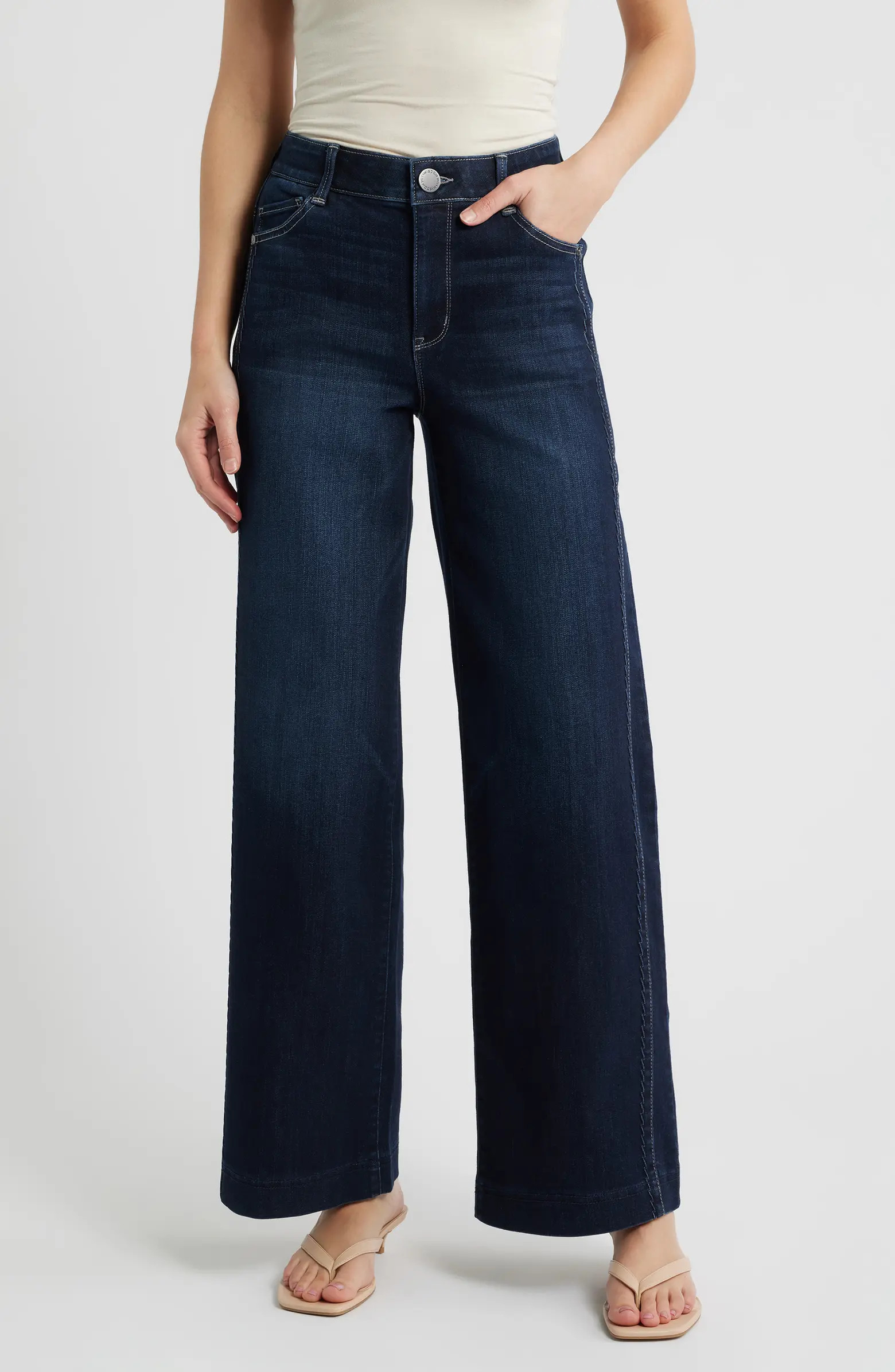 Gracie Skyrise Double Side Seam Wide Leg Jeans | Nordstrom
