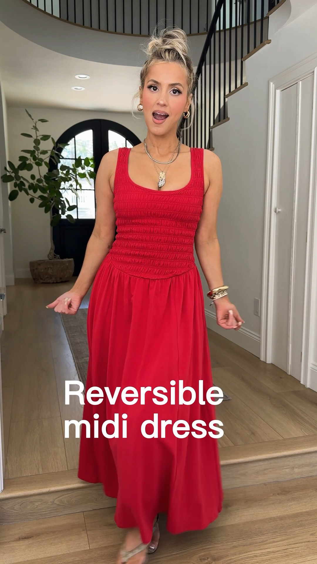 Reversible midi dress!? 👀👏🏼 wearing XXS (size down). ON SALE 🔥

#LTKootd #LTKU #LTKSaleAlert