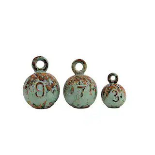 Heavily Distressed Round Weights with Handles Set | Michaels | Michaels Stores