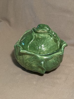 Green Cabbage Holland Mold Ceramic Covered Bowl Vintage Nice Soup Tureen | eBay AU