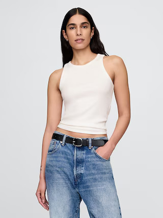 Modern Rib Halter Tank Top | Gap (US)