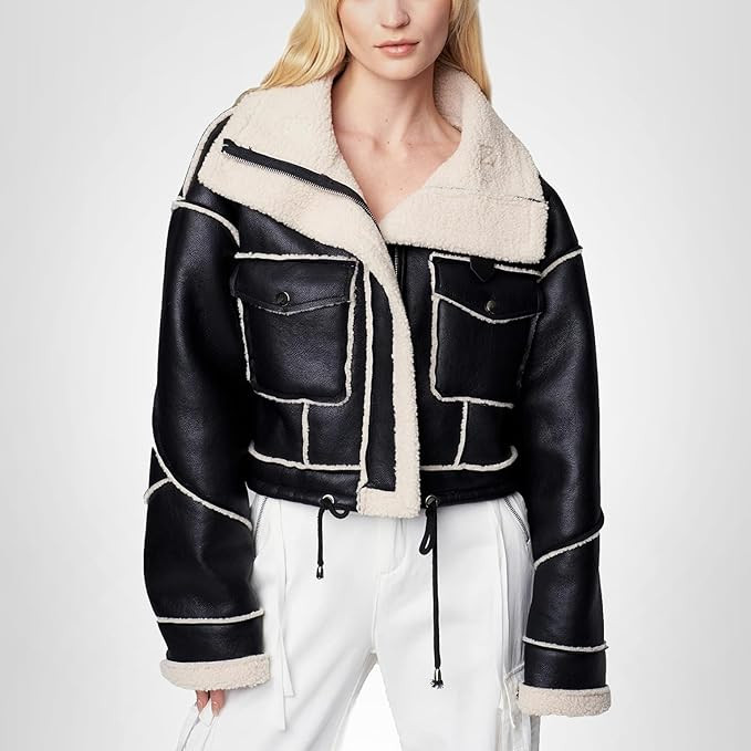 [BLANKNYC] womens Sherpa Bonded Moto Jacket | Amazon (US)