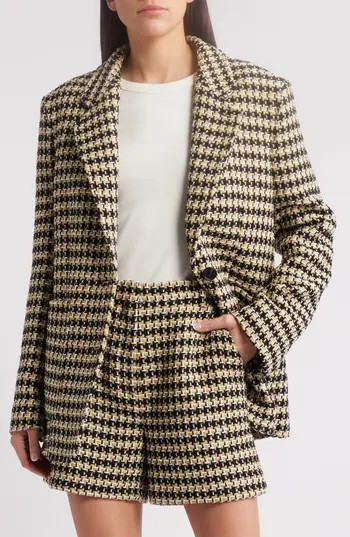 BOSS Jovana Tweed Blazer in Light Beige Tweed at Nordstrom Rack, Size 2 | Nordstrom Rack