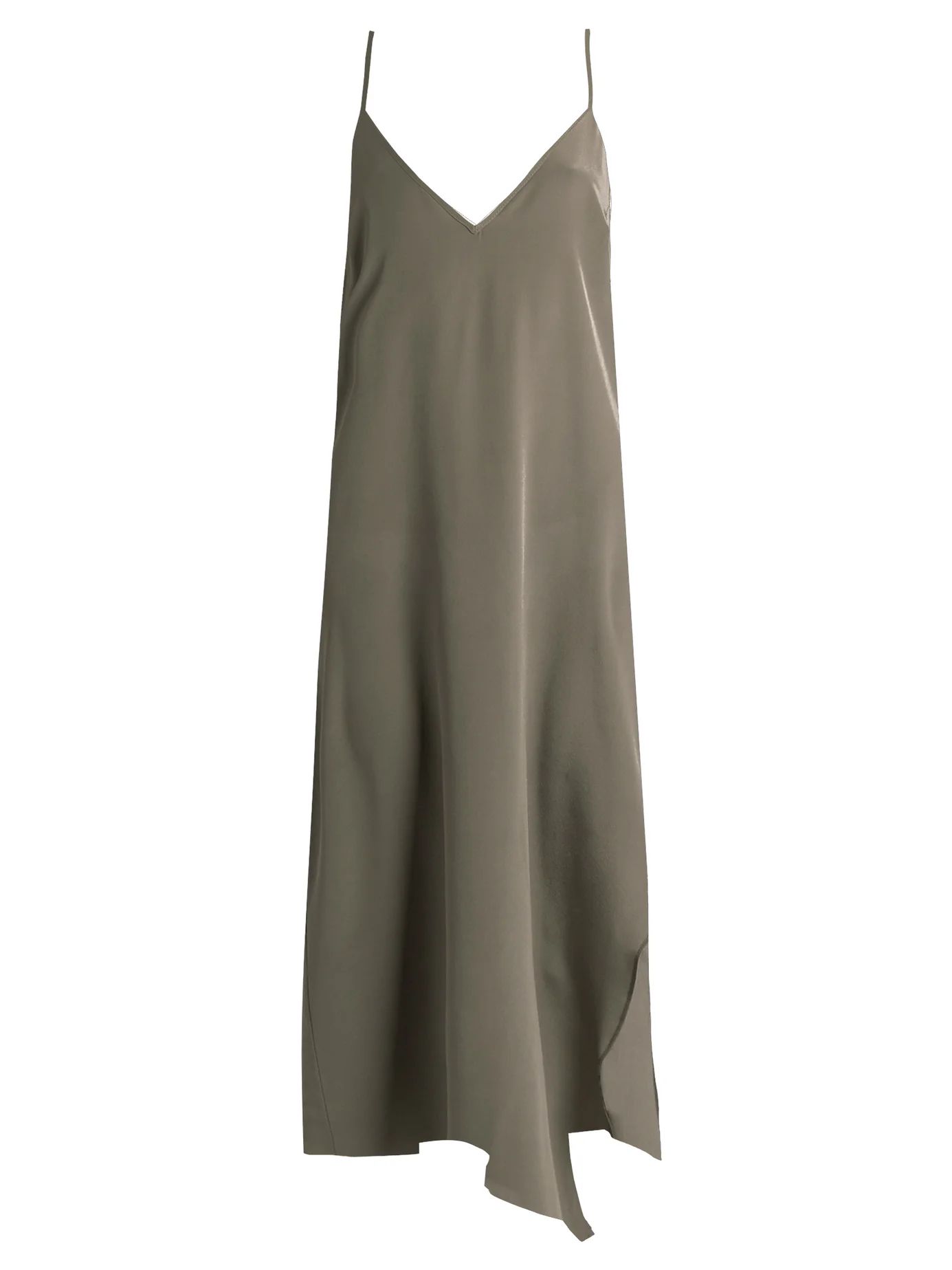 Asymmetric-hem silk slip dress | Matches (US)