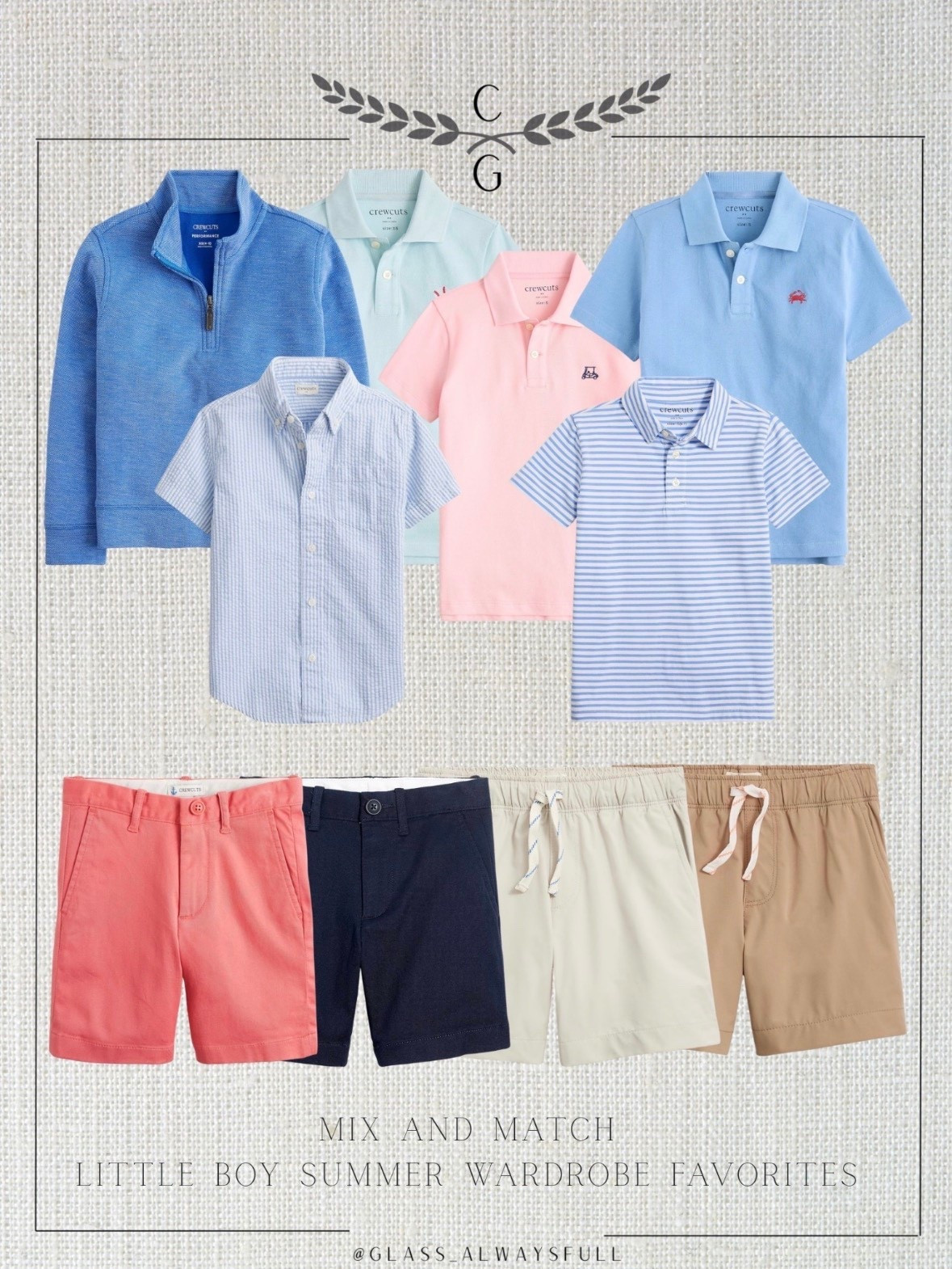 This is my favorite brand for my little boy, it’s such great quality and at a good price point. It tends to run slightly big. Toddler boy summer wardrobe, little boy summer wardrobe, toddler boy shorts, boys shorts, boys khaki shorts, boys polo shirts, preppy boy outfits. Glassalwaysfull 



#liketkit #LTKTravel #LTKSeasonal #LTKKids 
@jcrew 