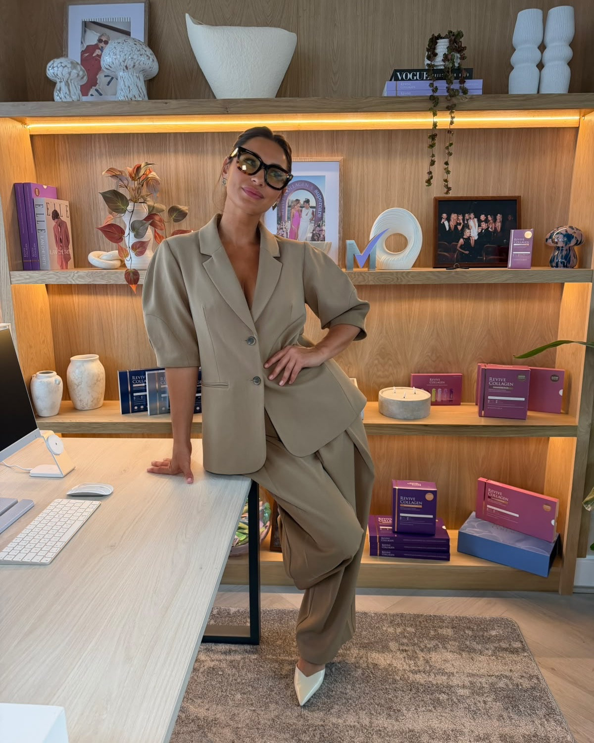 Work mode 👓 ☕️ 

Girls, I had to share this beautiful suit!! It’s honestly so gorgeous. The puff sleeves elevate the jacket so much, and this is a wardrobe staple. ✨🤍

Linked below 🔗

#LTKsummer #LTKluxury #LTKworkwear