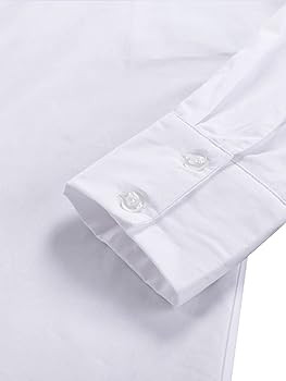 LYANER Women's Casual Shirt Dress Collar V Neck Button Down Loose Long Sleeve Mini Dresses | Amazon (US)