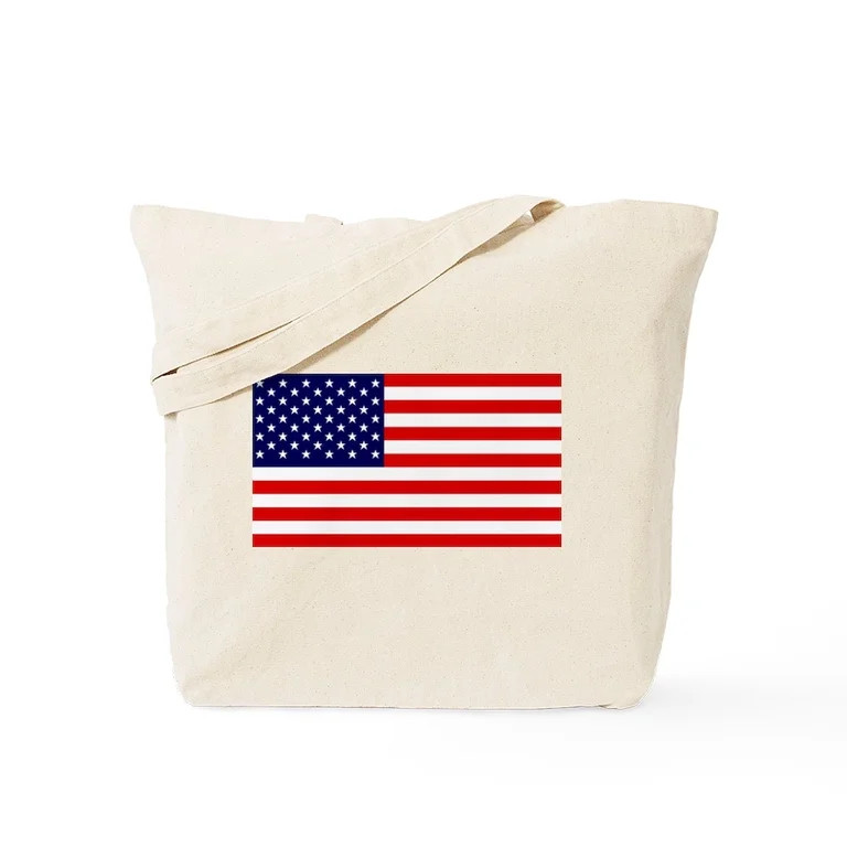 CafePress - American Flag HQ Tote Bag - Unisex Canvas Tote Bag, Beige, 1-Piece | Walmart (US)