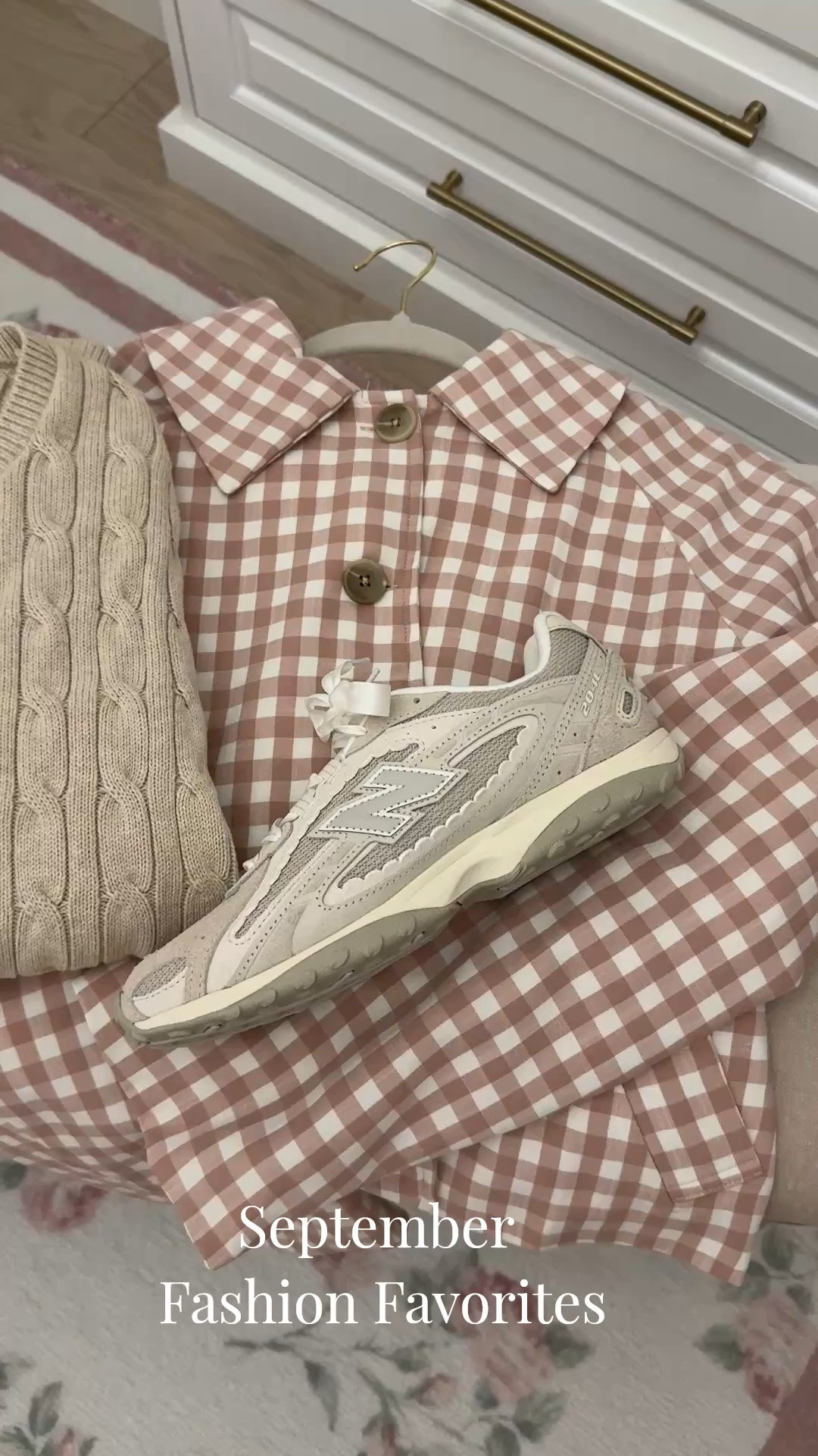 September fashion favorites! @Quince sweaters, @Lulus jacket, new balance sneakers, @Aritzia lodge pants, woven handbag, Carin Rose jewelry!

#LTKootd #LTKSaleAlert #LTKSeasonal