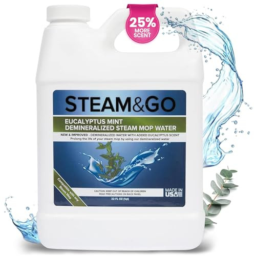 Steam & Go - Demineralized Water for Steam Cleaner, PVC-Free Floor Cleaner Liquid Compatible With... | Amazon (US)