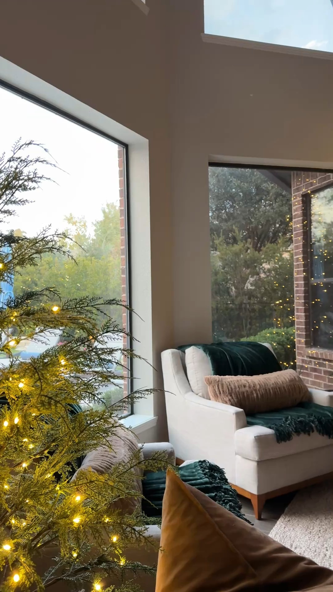 Yes the lights stay on all day too around here! They’re magic any time of day in my opinion! This year’s Christmas decor was def not something I overthought. I just started decorating lol 

#LTKHoliday #LTKHome