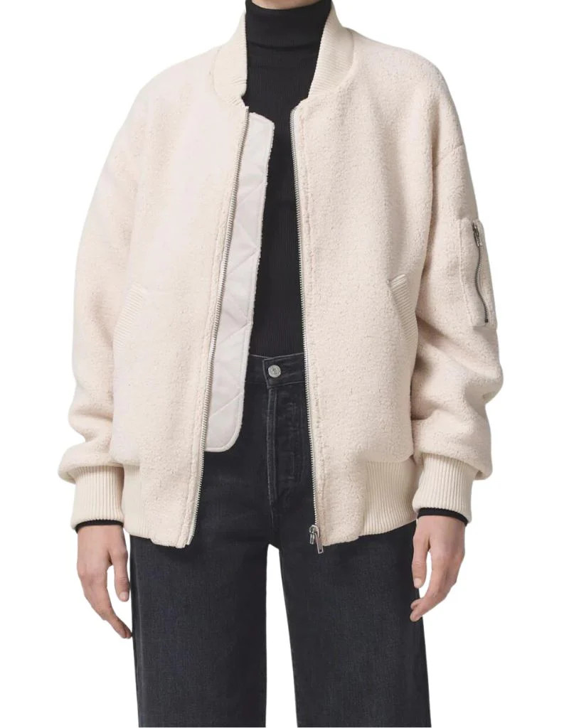 Citizens of Humanity Brianna Sherpa Bomber in Zermatt | Ambiance