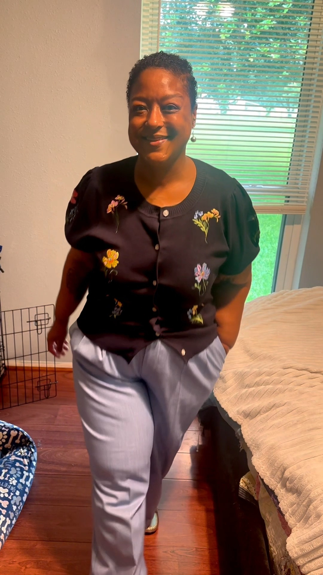 Outfit of the day! 🤎 These pants are a MUST — super comfortable, flattering fit, adjustable on the sides with an elastic waist in the back. They come in 2 colors and have a matching jacket! Paired with this sweater (also 2 colors) since Texas doesn't need layers 😅 Dress it up or down — heels, tennis shoes, make it yours. Everything linked!

#LTKootd #LTKMidsize #LTKgrwm